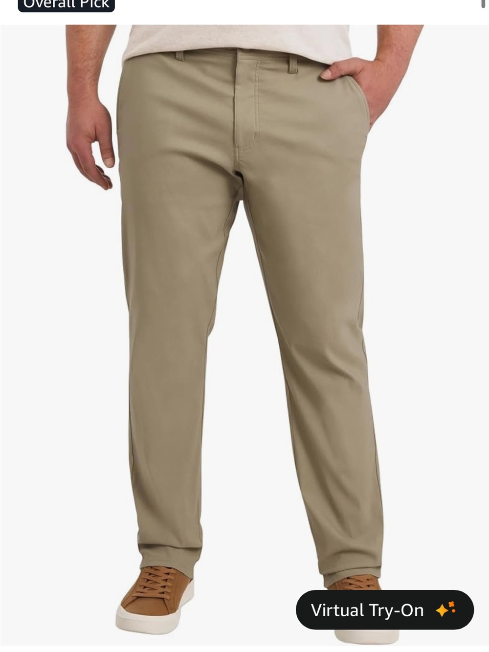 Weatherproof Vintage Men's Water Resistant Active Stretch Straight Fit Tech Pant